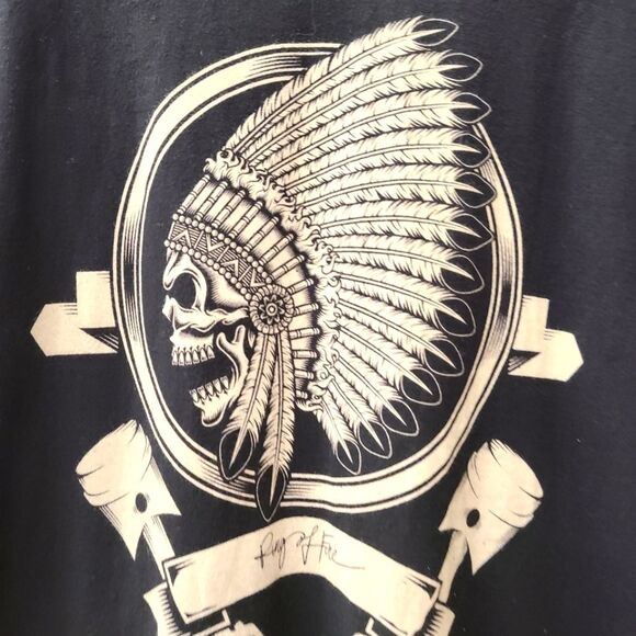 Ring of Fire Black Tee Size Large - Picture 3 of 4